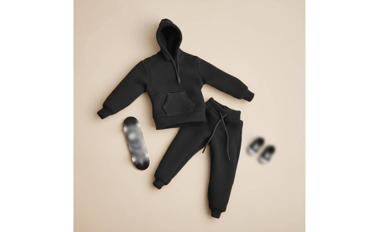1/12 Scale Figure Clothes Streetwear Design 1/12 Scale Clothing Set Unisex 6 Inch Figure Clothes Set for Collectors, Hobbyists
