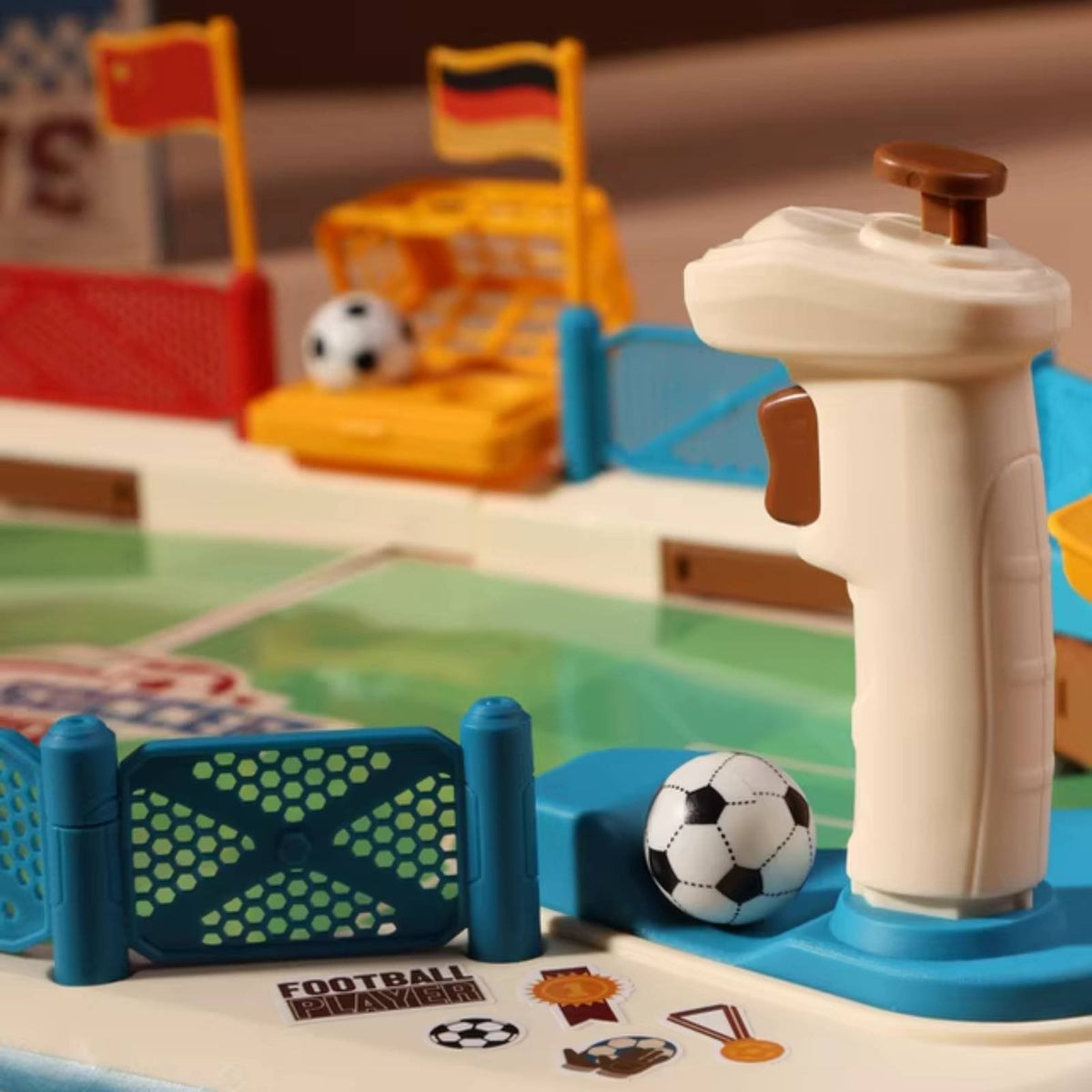 Parent-Child Interaction Pinball Soccer Board Game Double Flipper Controls Soccer Pinball Machine Manual Scoreboard Desktop Football Board Game Develops Logical Thinking for Family, Kids, Children 3+, Party