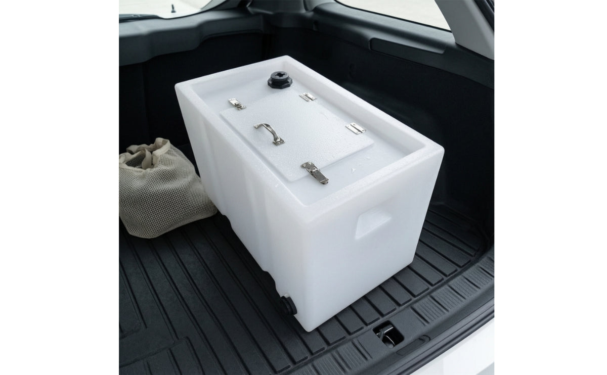 Long-Lasting Live Aquatic Transport Tank Heavy-Duty Aquatic Transport Container Thickened Aquaculture Tank with Lid Rigid for Anglers, Fishing, Pond Management