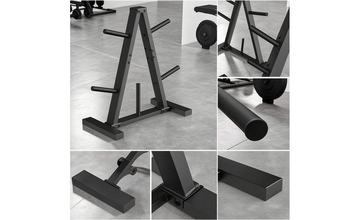 Triangular Weight Plate Rack Heavy-Duty Exercise Plate Rack Organizer for Athletes, Home Gym