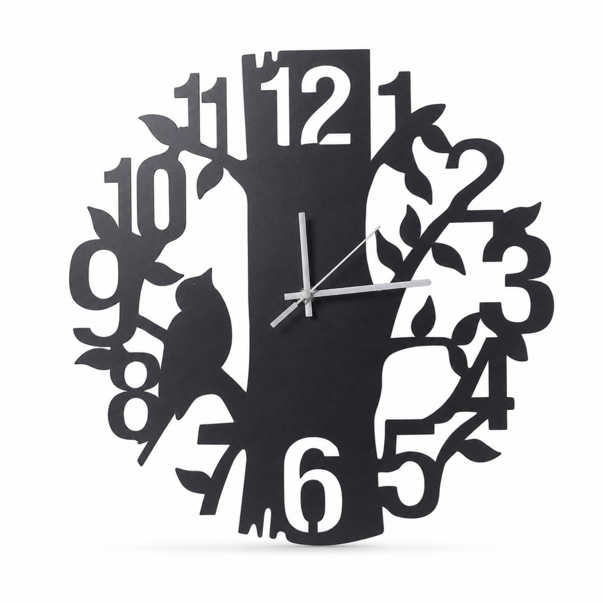 Silhouette Wall Clock Decorative Iron Wall Clock Elegant for Living Room, Office