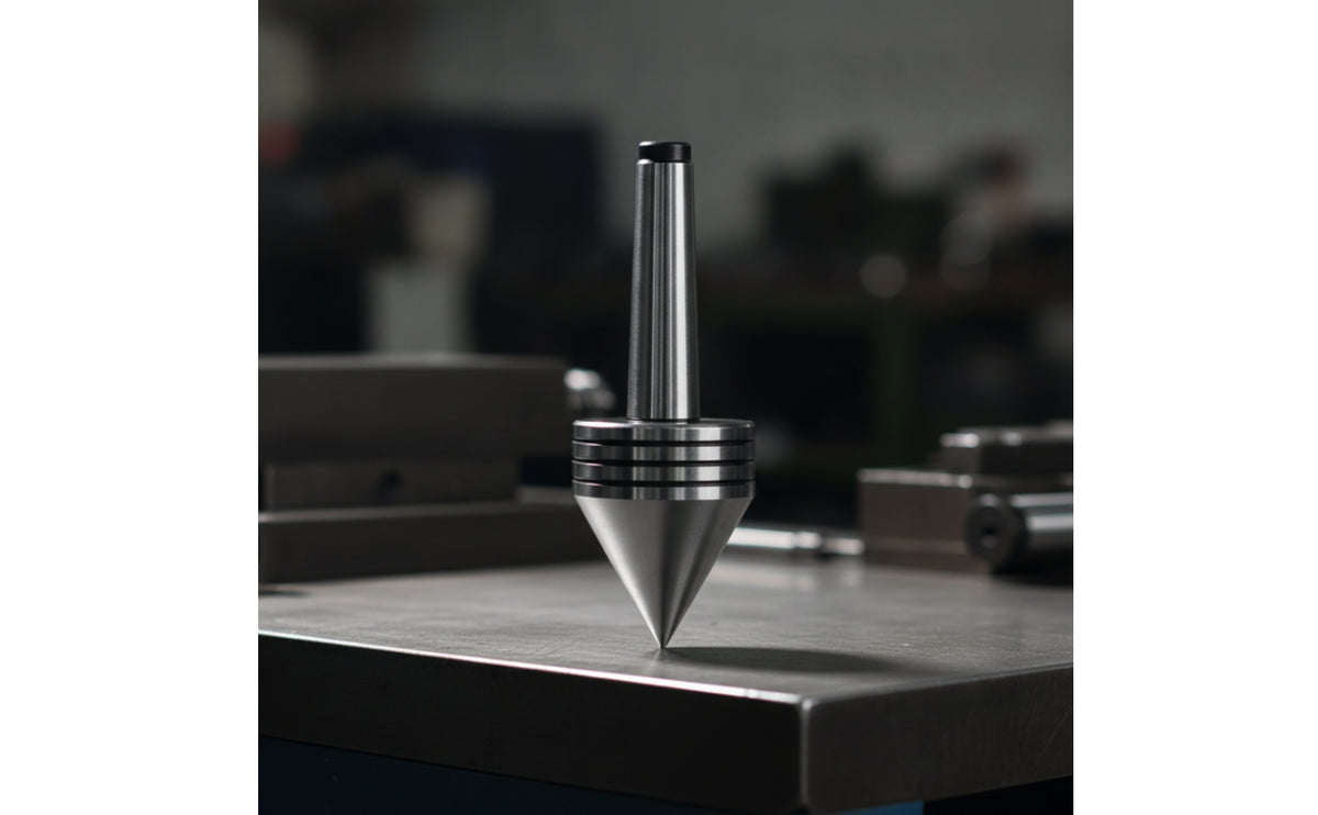 MT2 Rotating Tailstock Center Bearing-Mounted Revolving Rotating Tailstock Center Machined Tool for Woodturners