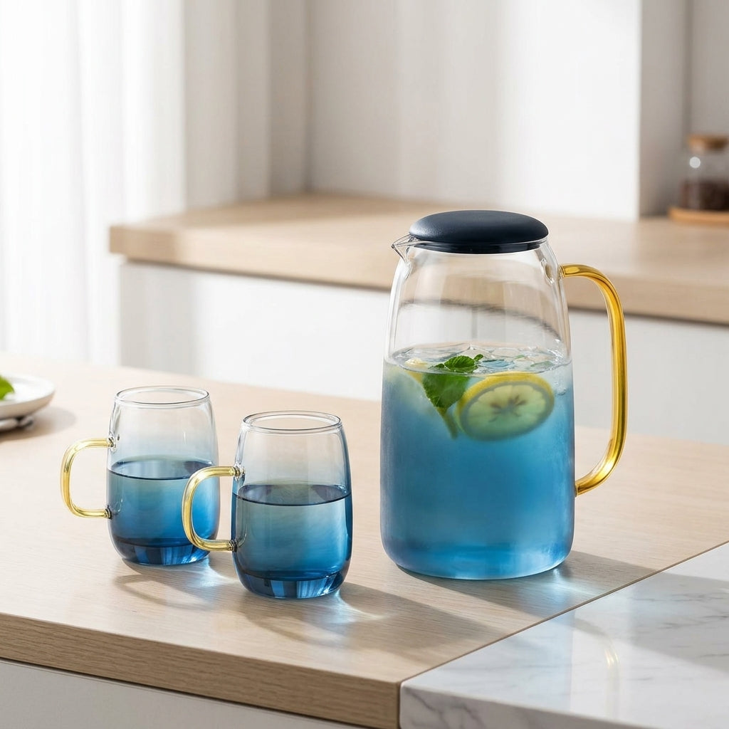 pitcher and drinking glasses set