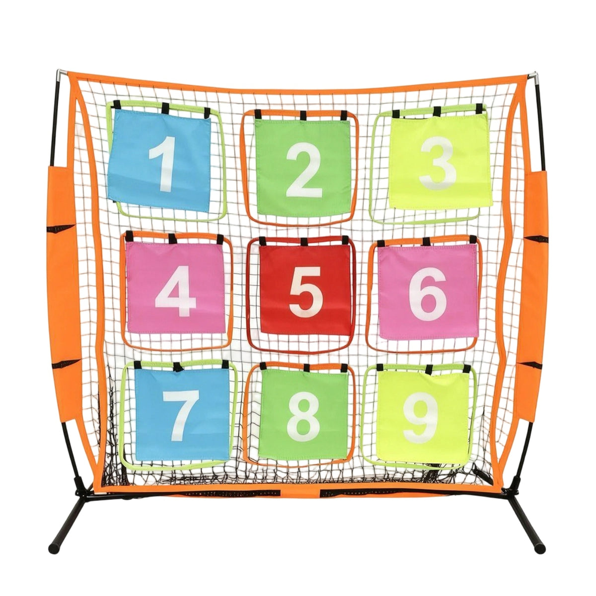 Throwing Net with Target Pockets Numbered Practice Net with Target Pockets Portable Accuracy for Families