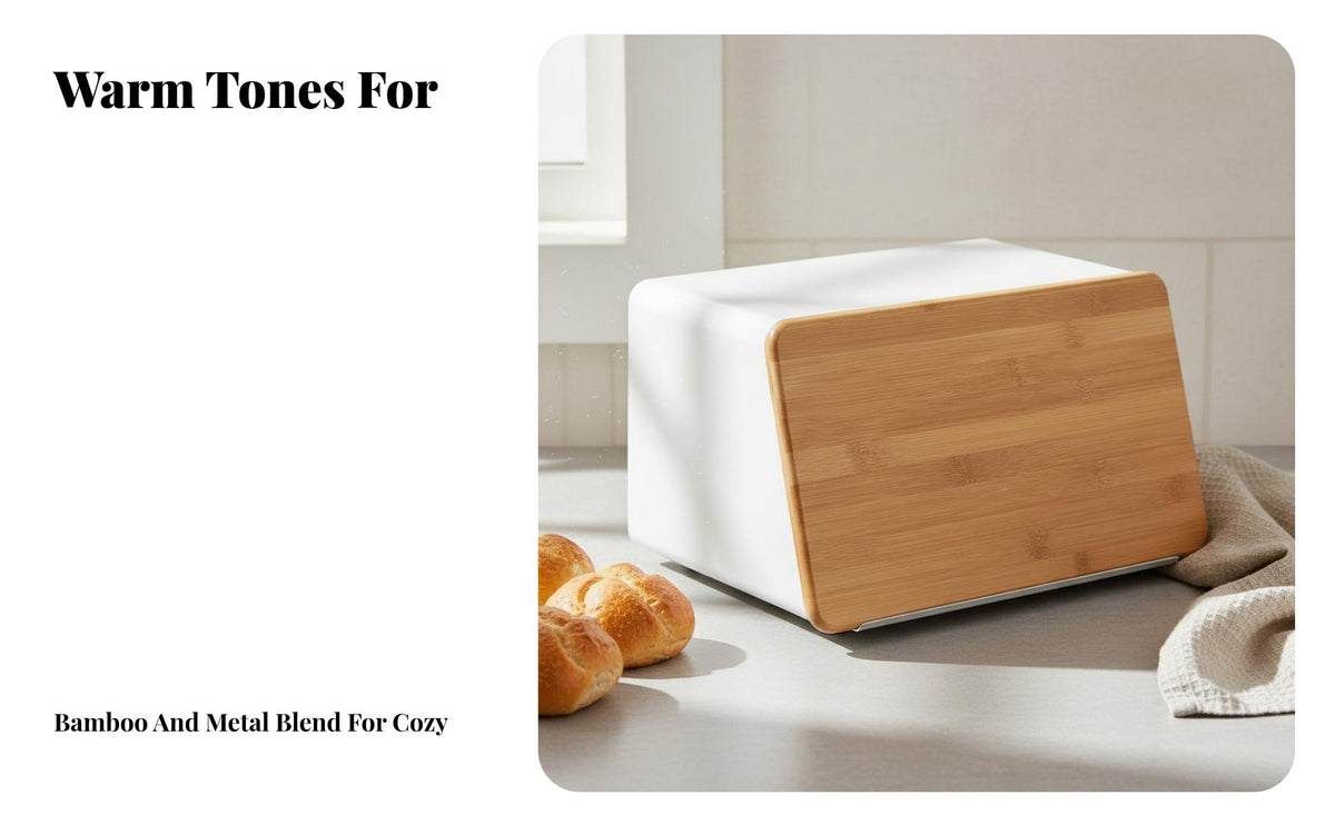 Bread Bin Long-Lasting Construction Metal Bread Bin Kitchen Organizer Large Capacity Food-Safe Material for Pantry