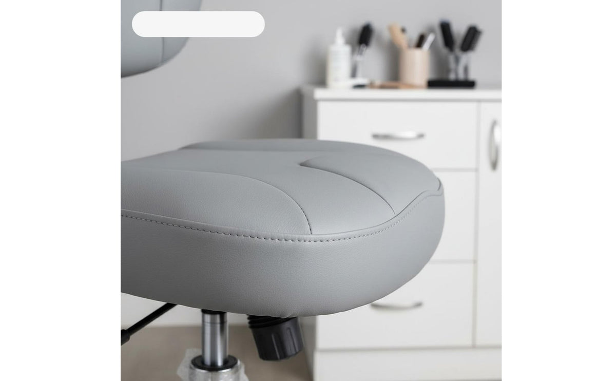 Adjustable Rolling Stool with Backrest Back Support Professional Assistant Stool PU Leather Upholstery Task Chair for Dentists, Nurses