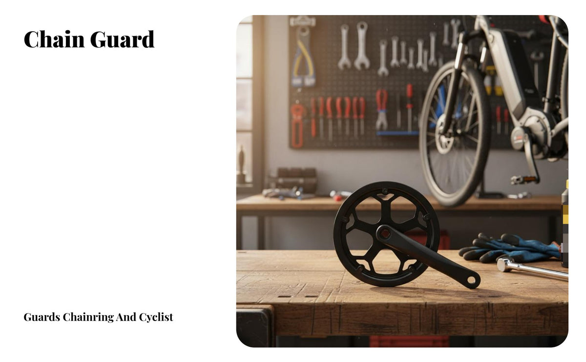 48T 170mm Crankset Lightweight 170mm Crankset with Chain Guard Bike Crank Set Long-Lasting for Town Commuting