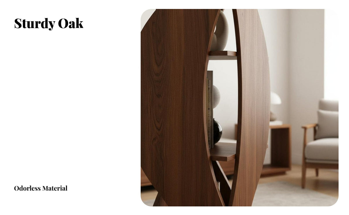 360-Degree Rotation Rotating Book Unit Space-Saving Rotating Hourglass Unit Modern Design Bookcase Multi-Tier Design for Apartment Dwellers, Homeowners, Living Room, Small Areas, Home Office, Playroom