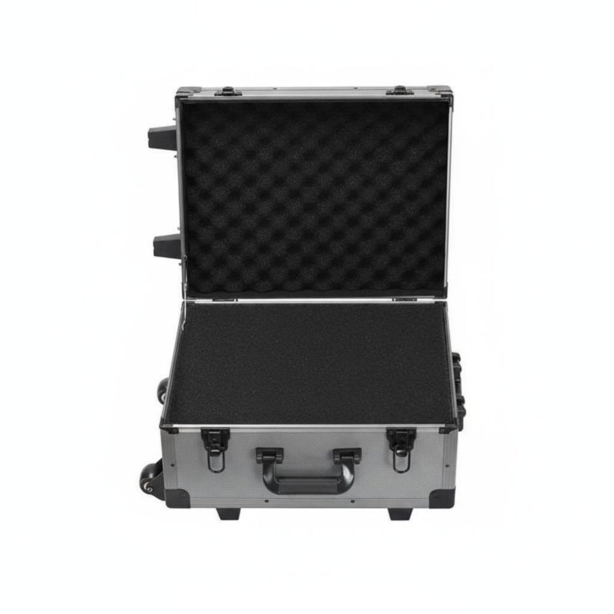 Telescoping Handle Rolling Tool Chest Large Capacity Equipment Case Long-Lasting Transport Container Heavy-Duty for Technicians, Construction Workers, Job Site, Jobsite, Workshop, Mobile