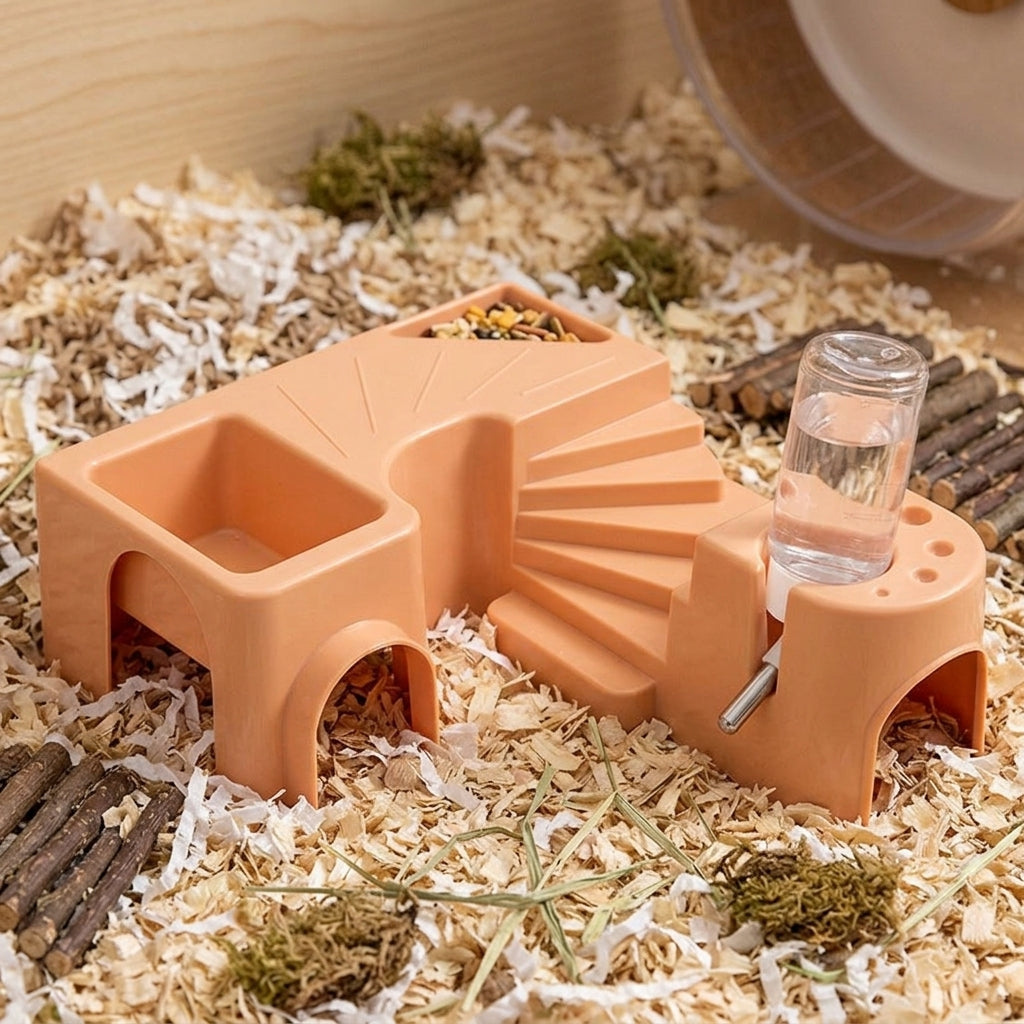 Hamster Cage and Combined Habitat, Hamster Villa with Openings, Multi-Function Landscape for Engaging and Active Small Pets