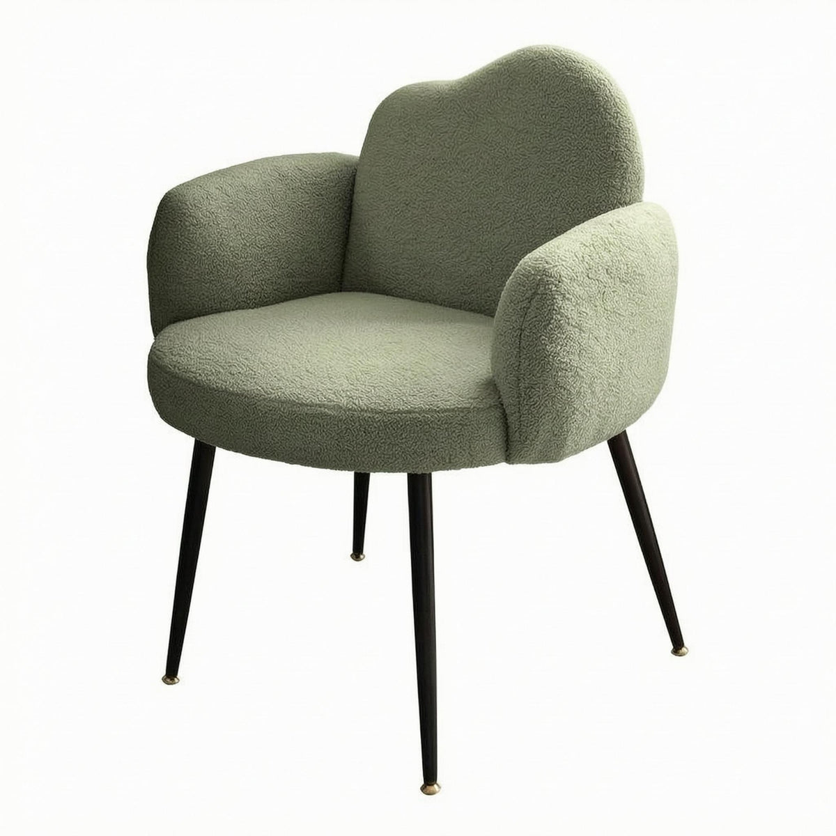Dressing Chair Padded Seat Upholstered Makeup Stool Dark Finish Household Seating for Desk