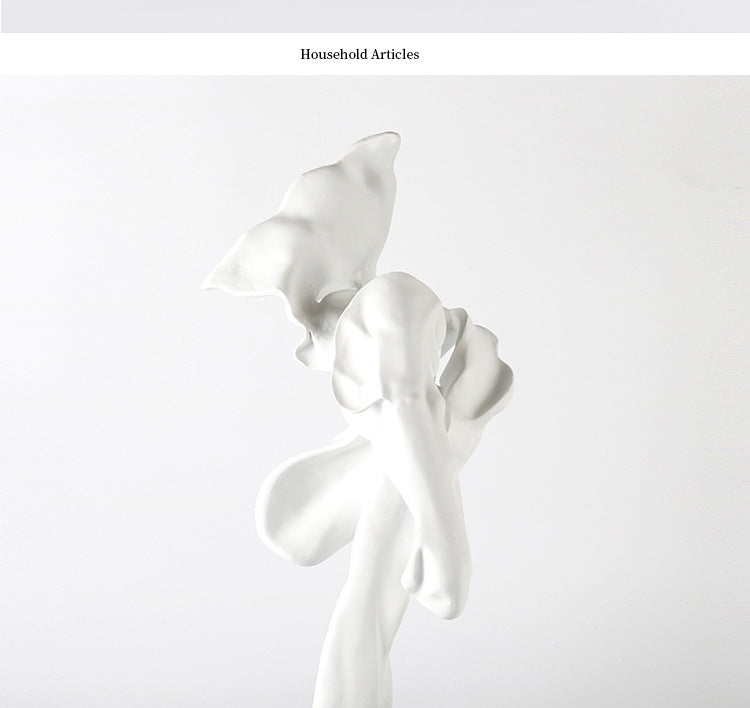 Modern Abstract Art Sculpture Tabletop Decor for Showroom and Entryway Large Craft Ornament