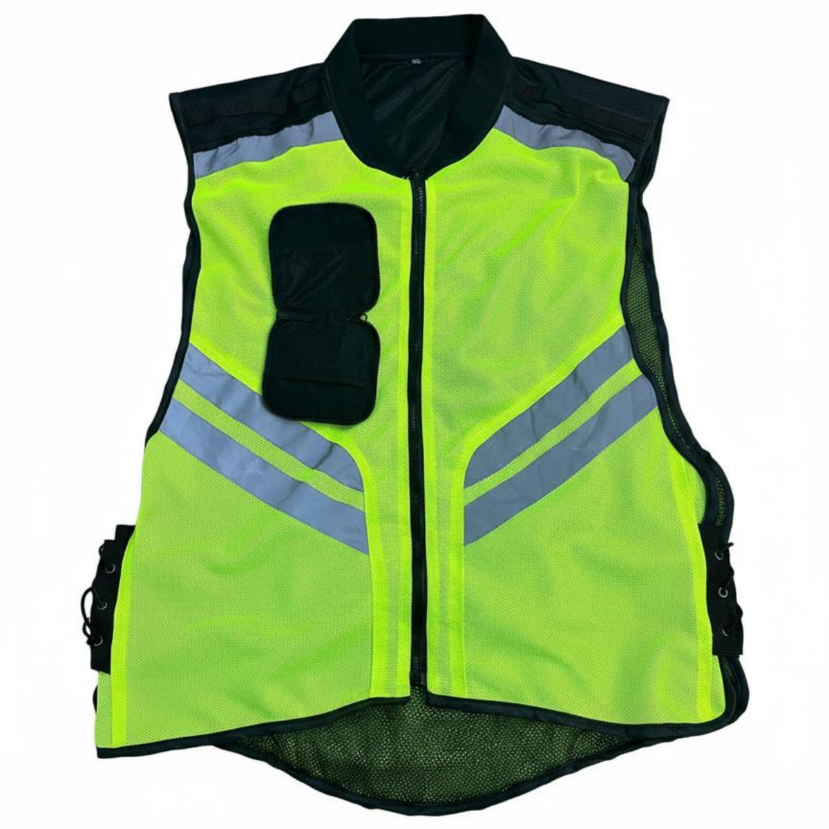 Reflective Motorcycle Vest 360° Reflectivity Luminous Yellow Safety Vest High Visibility Clothing Lightweight & Breathable