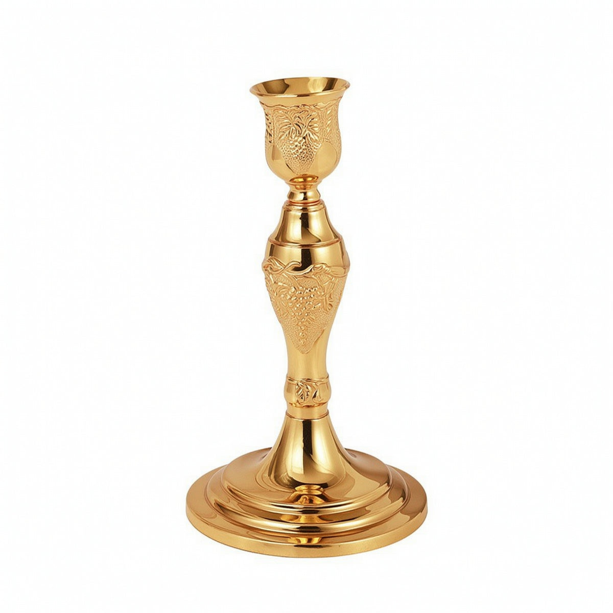 Elegant Metal Candle Holder Slender Tabletop Candle Holder Sturdy Candlestick with Round Base Long-Lasting for Wedding, Mantel