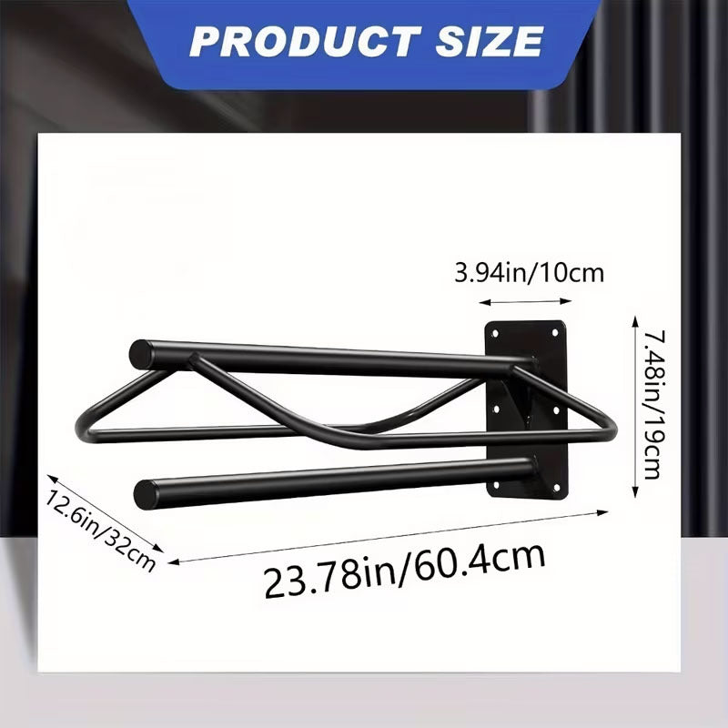 Heavy-Duty Iron Wall-Mounted Saddle Rack