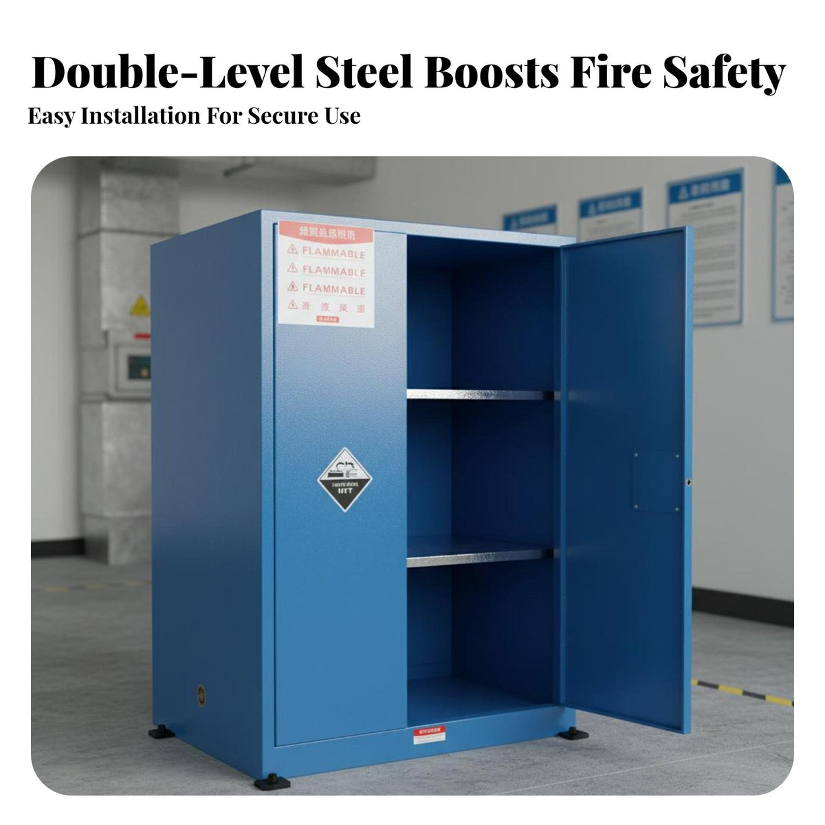 Volatile Material Storage Cabinet Fire Resistant Detonation-Resistant-Resistant Cabinet Double-Walled Steel Construction Fire Resistant Storage Locker