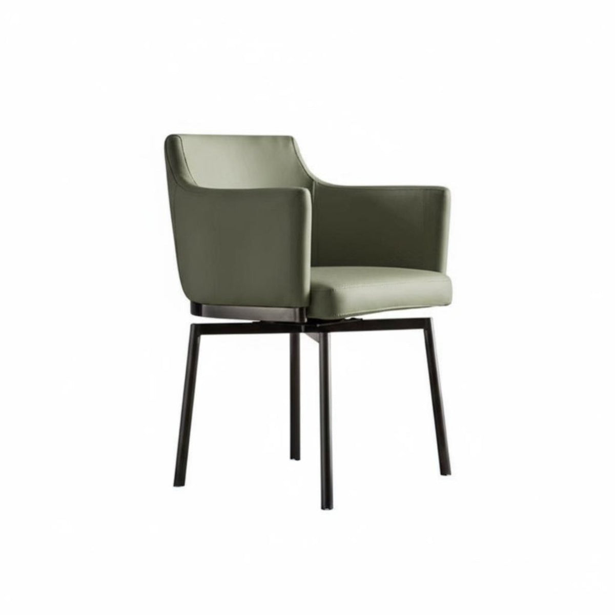 360-Degree rotate Upholstered supportchair Multi-Purpose Pedestal Base Chair Modern Minimalist Design Indoor Seating Ergonomic Curved rearrest for Office Workers, Homeowners, Readers, Dining Room, Reception Area, Bedroom, perusing niche