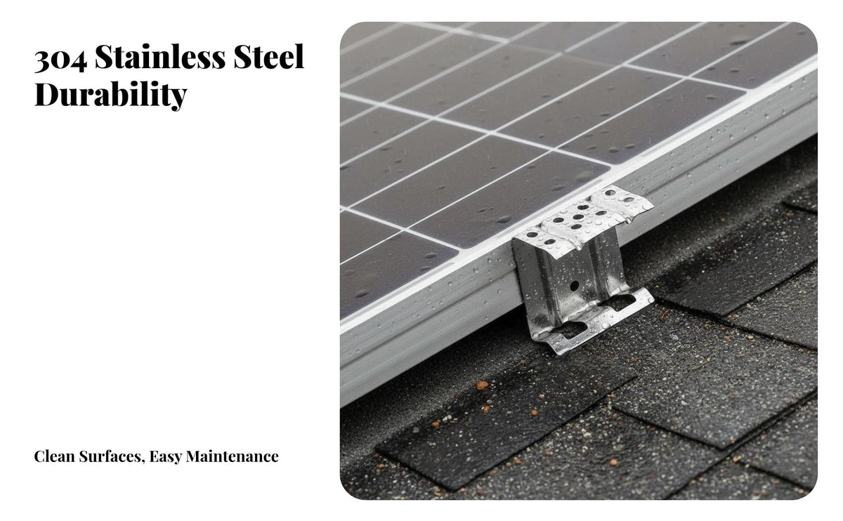 Rustproof Stainless Steel Solar Drainage Clip Prevents Dust Accumulation Solar Panel Drainage Clip Weather Resistant Anti-Clogging for Maintenance Technicians, Property Owners, DIY Enthusiasts, Outdoor, Rooftops, RV Roofs