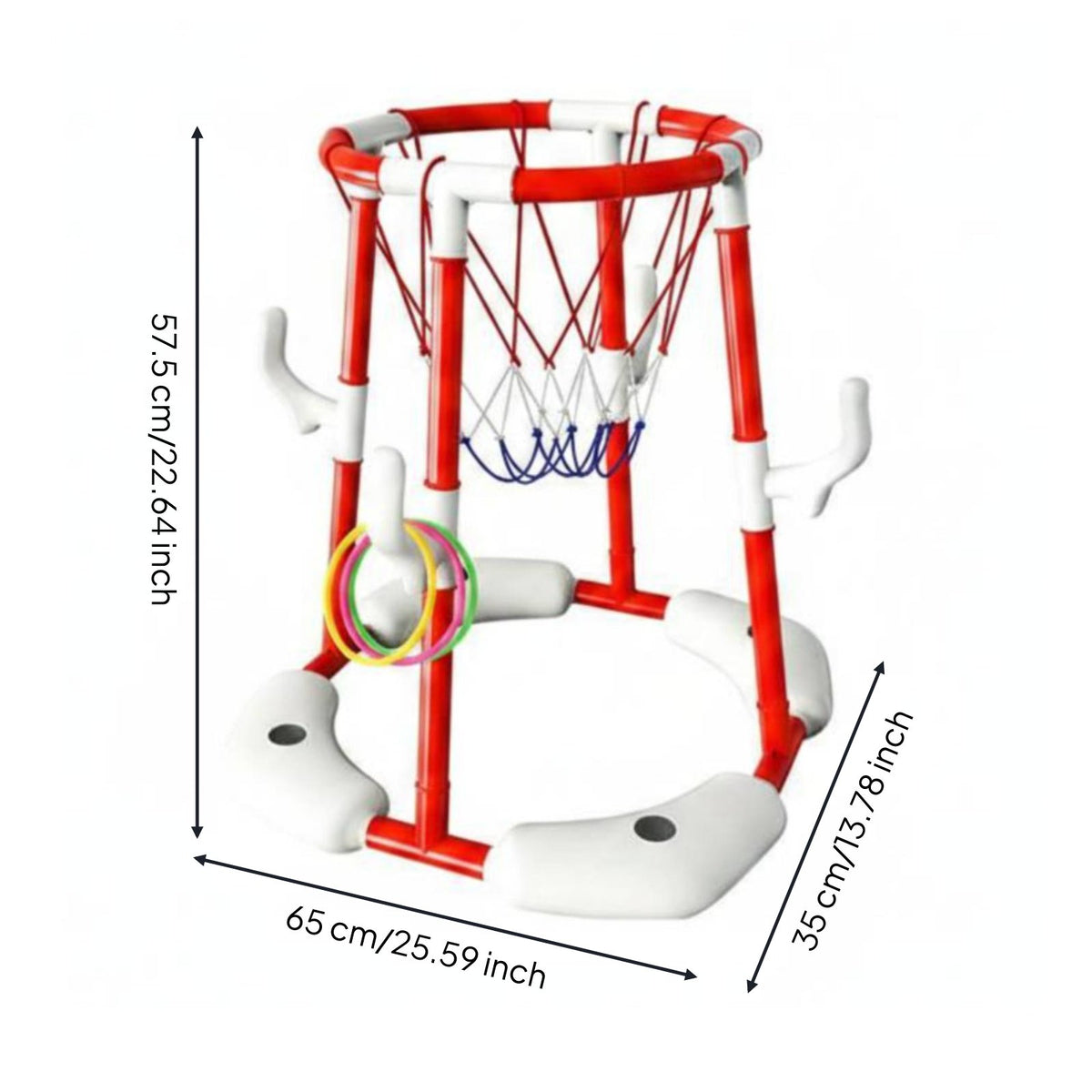 Buoyant Pool Basketball Hoop Parent Child Play Children's Pool Hoop Easy Assembly Swim Toy for Kids, Families, Outdoor