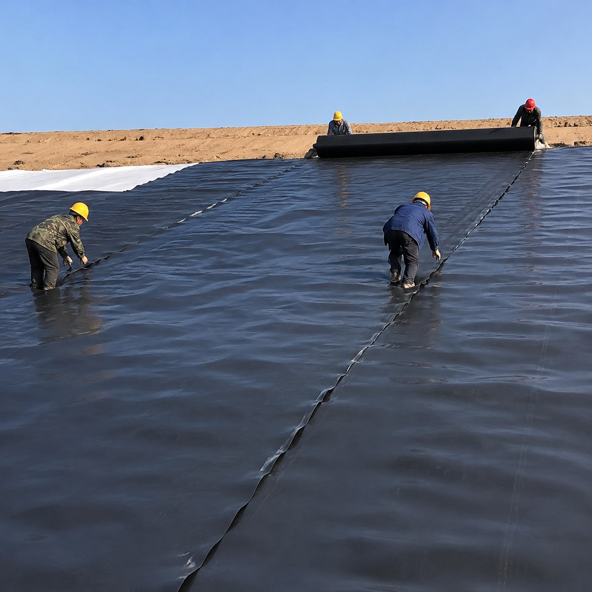High-density Polyethylene Waterproof Sheet Geomembrane For Farmers Impermeable Sheet Thick Black