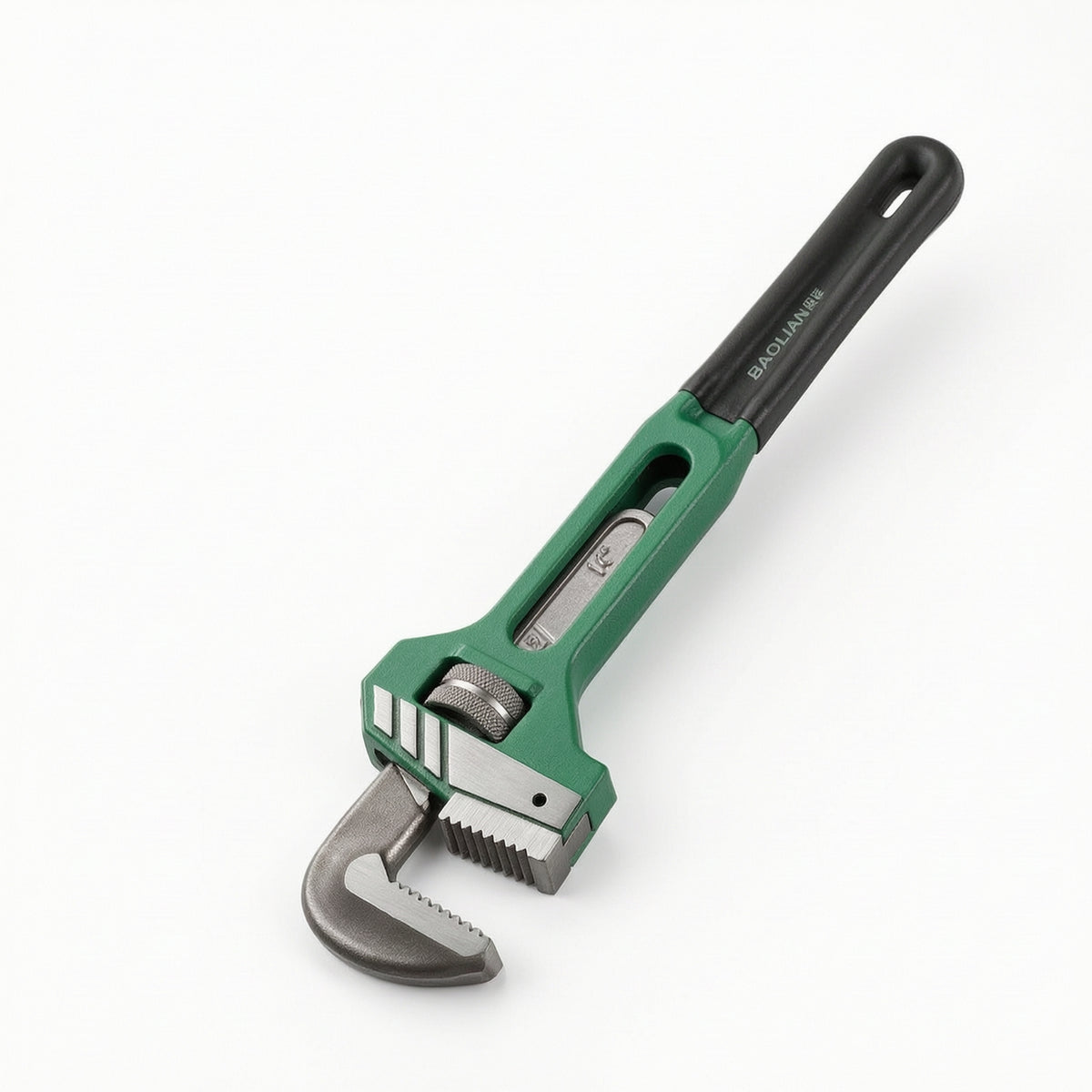 Quick-Style Adjustable Straight Pipe Wrench Heavy-Duty Pipe Wrench with Serrated Gripping Surfaces Industrial Tool Sturdy for Homeowners