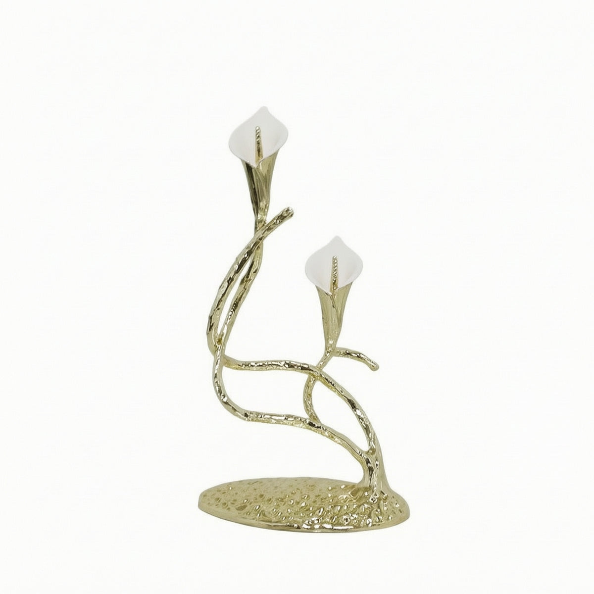 Flower Candle Holder Metal Candelabra Modern Centerpiece for Entryway