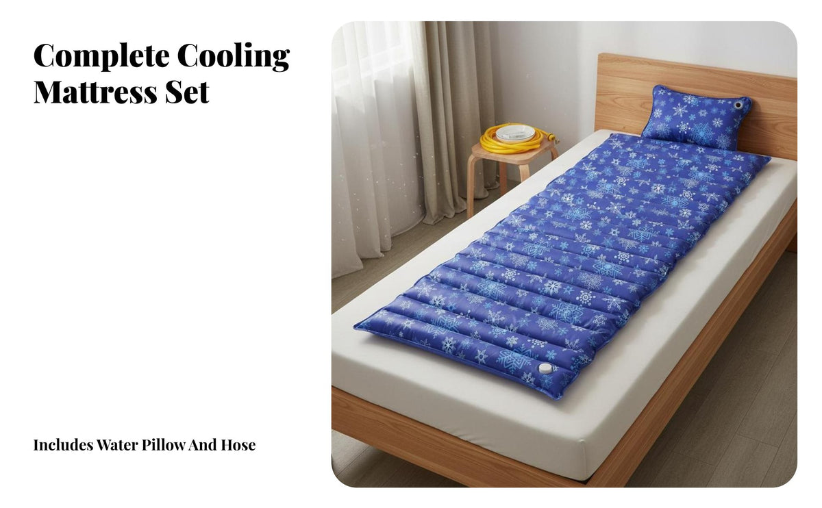 No Electricity Required Water-Filled Cooling Mattress Energy Saving Summer Water Bed Topper Leak Proof Cooling Mattress Pad Puncture Resistant for Students, Elderly, Hot Weather, Dorm Room