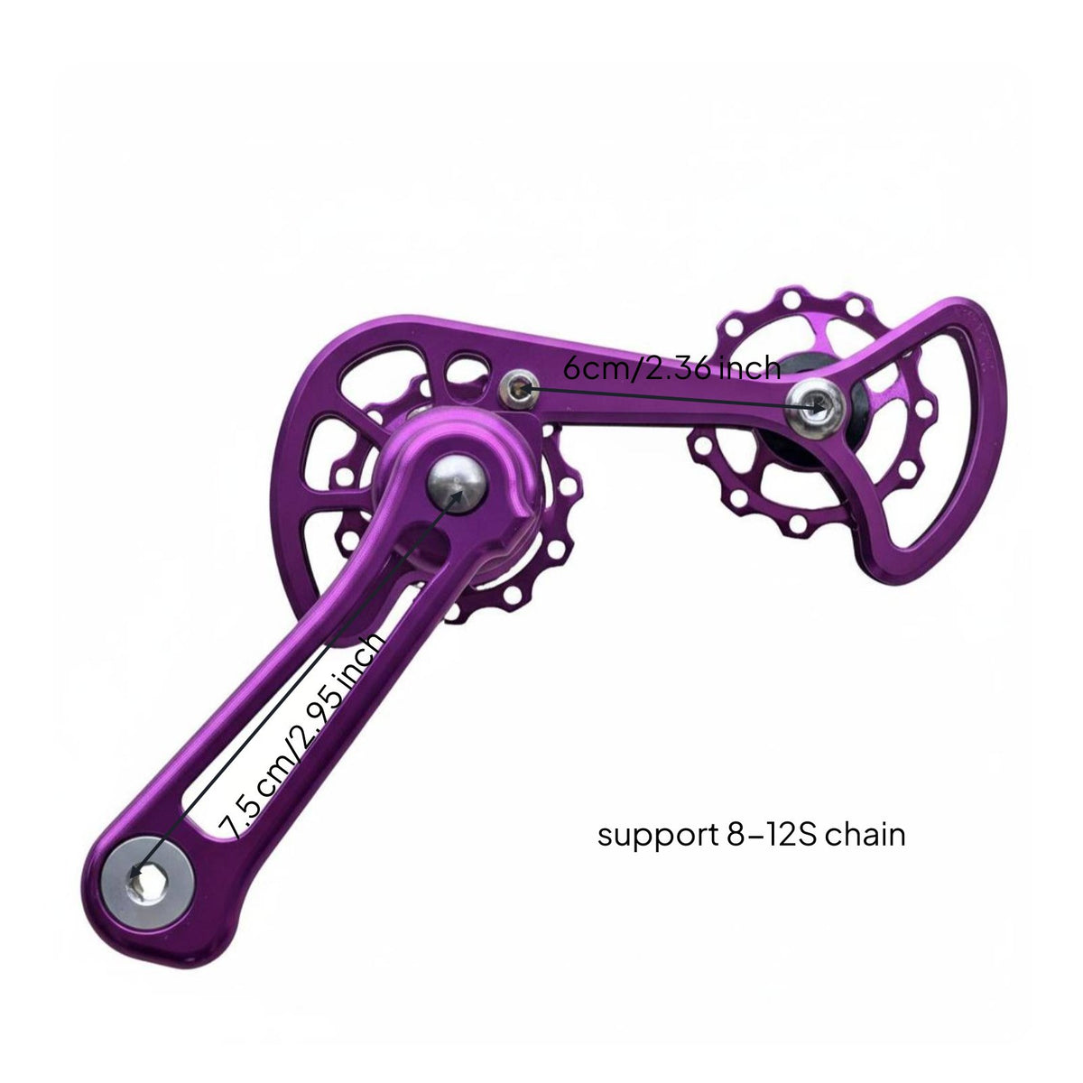 Adjustable Tension Single Speed Chain Tensioner Easy Installation Bike Chain Tightener Automatic Tensioning Mountain Bike Single Speed Conversion Part Corrosion-Resistant for Dirt Jumping
