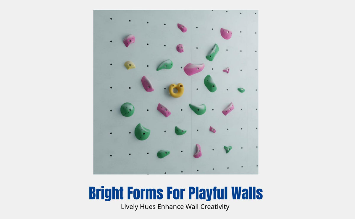 Wall Climbing Hold Non-Slip Surface Textured Rock Holds Child-Safe Easy Installation for Adults, Indoors, Indoor, Kindergarten