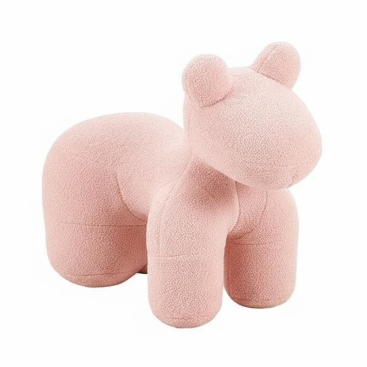 Soft Sherpa Fabric Pony-Shaped Chair Multi-Functional Seating Stuffed Creature Seat playful feel creature Stool adaptable Functionality for Toddlers, Adults, Parents, Entryway, Nursery, Playroom, Bedroom