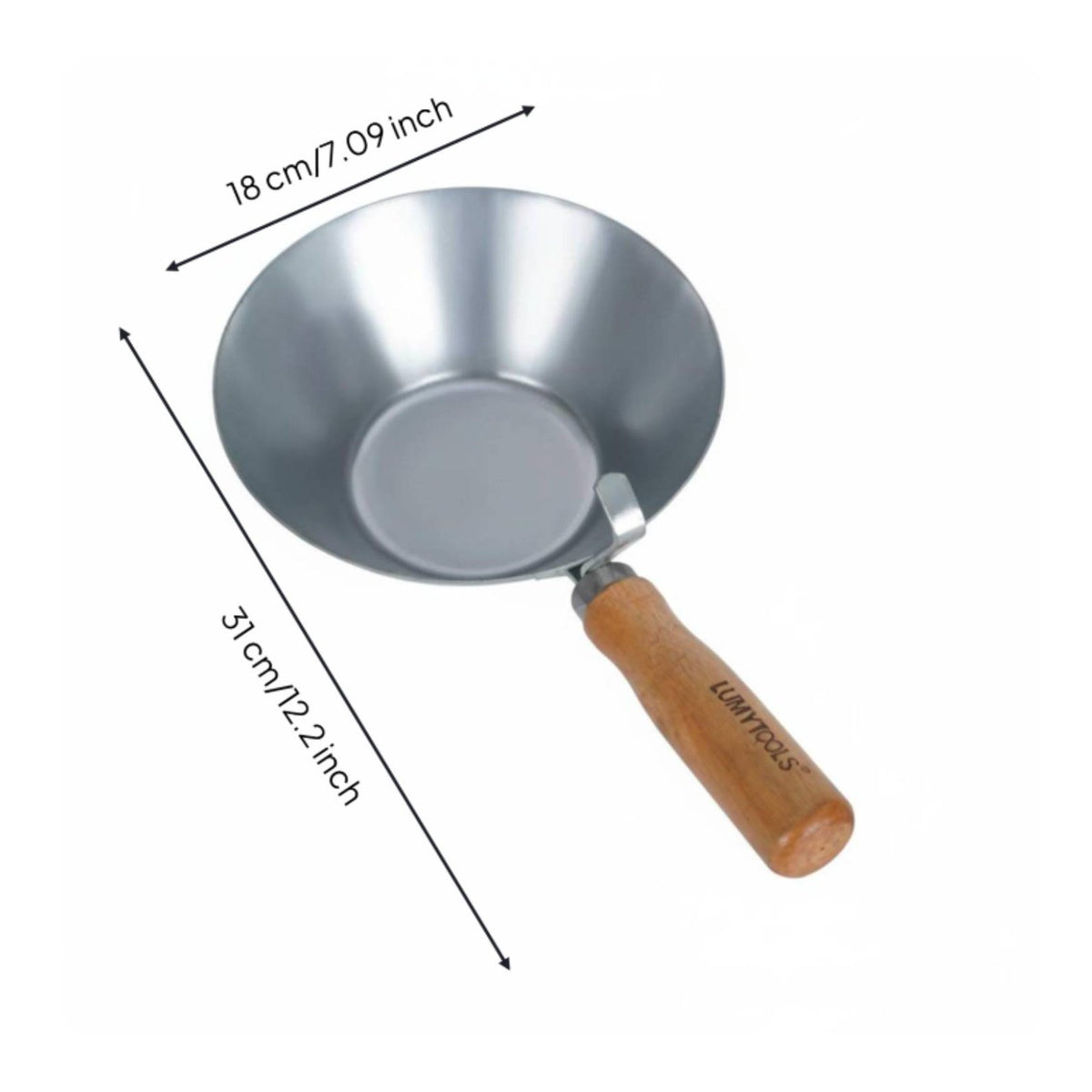 Stainless Steel Cement Scoop Rust Proof Mortar Ladle Heavy Duty Grout Scoop Wear Resistant for Masons, Plasterers, DIY Enthusiasts