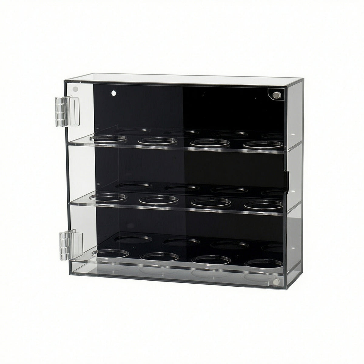 Dustproof Golf Ball Display Case Transparent Golf Ball Display Cabinet Acrylic 12-Slot for Collectors, Golfers, Game Room, Office, Shelf