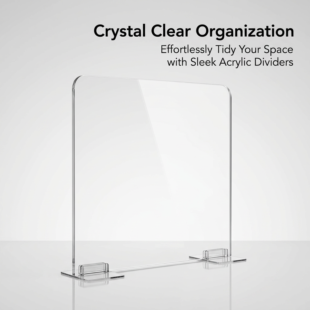 Clear Acrylic Shelf Dividers, Shelf Separators for Closet Organization, Wardrobe Dividers for Bedroom Shelves, Modern Minimalist Shelf Separators