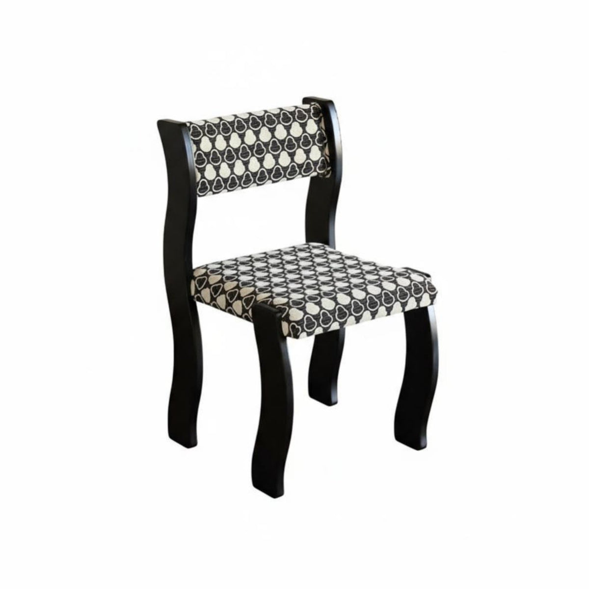 French design Upholstered Boudoir Chair Vintage Design Shamrock rear Chair Soft and Comfortable Seating Furniture vivid Color for Adults, Homeowners, Guests, Dining Room, Bedroom, Cafe, Home Office