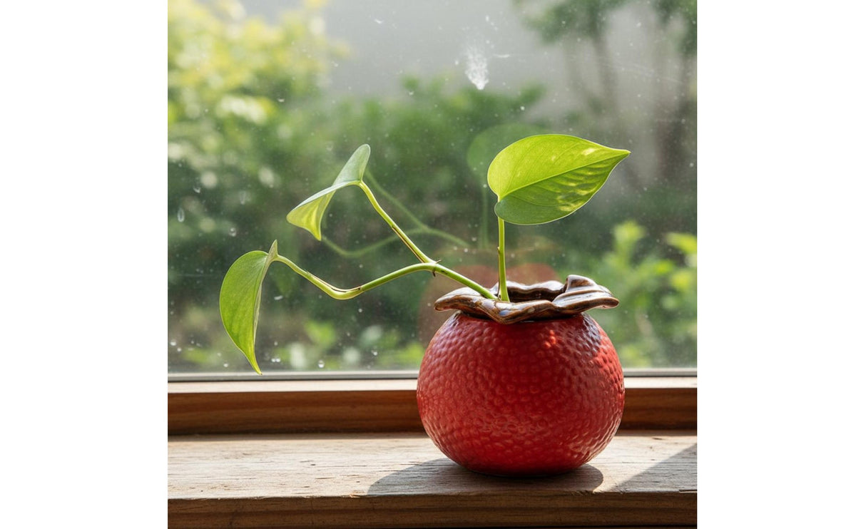 Creative Shape Lychee Shaped Vase Minimalist Design Ceramic Hydroponic Pot Handmade Small Tabletop Planter for Entryway