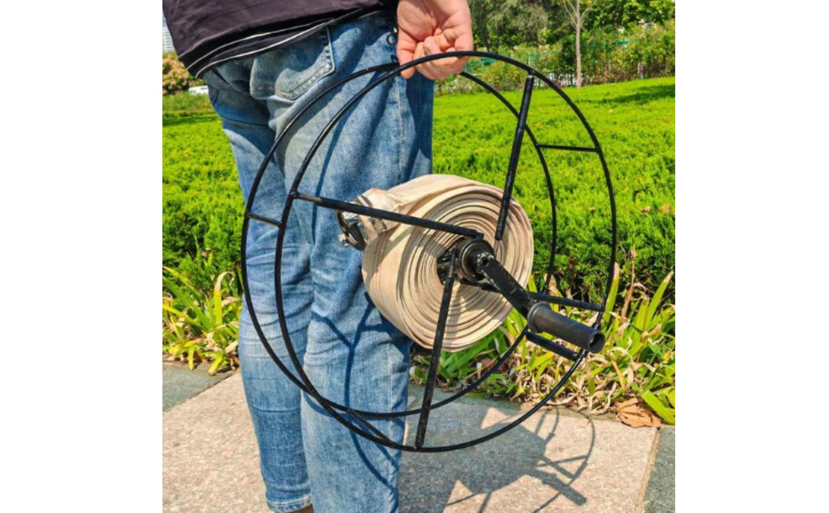 Manual Water Hose Reel Thickened Frame Fire Hose Reel Heavy Duty Farm Equipment for Firefighting
