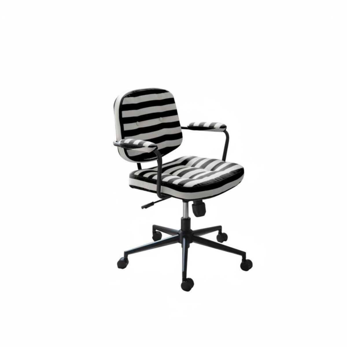 Height Adjustable Armless Lowrear Caster Chair Little Monster Design Office Furniture With Rolling Casters Home Seating Aesthetic for Students, Teens, Adults, Study Room, Bedroom, Small Spaces