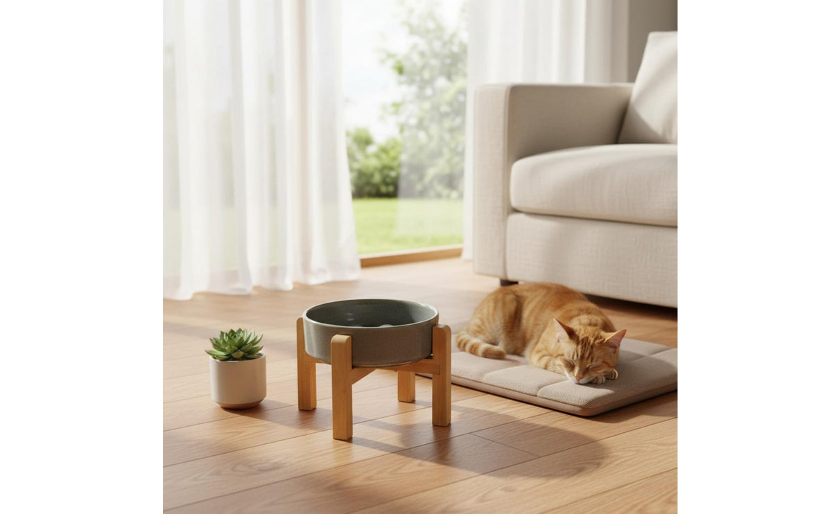 Cat Food Water Bowl Anti-Tip Pet Bowl Easy to Clean Feeding Station fit cats, Small Pets