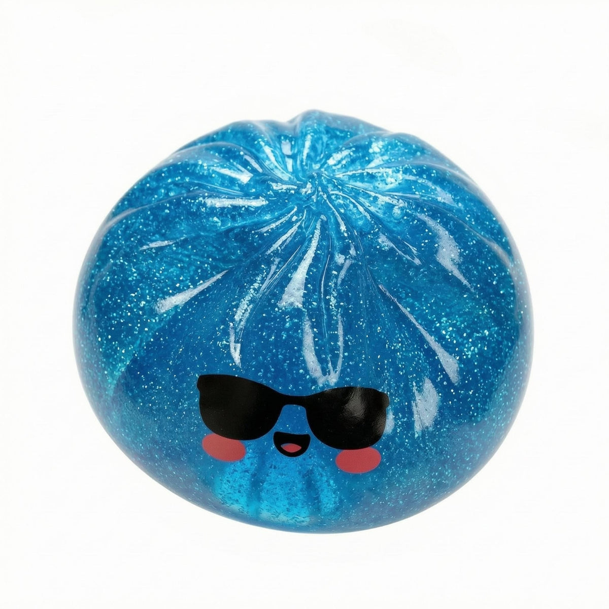 Cartoon Face Press Toy Squeezable Glitter Stress Ball Gel Stress Ball Quiet Glitter Squishy Toy Nontoxic