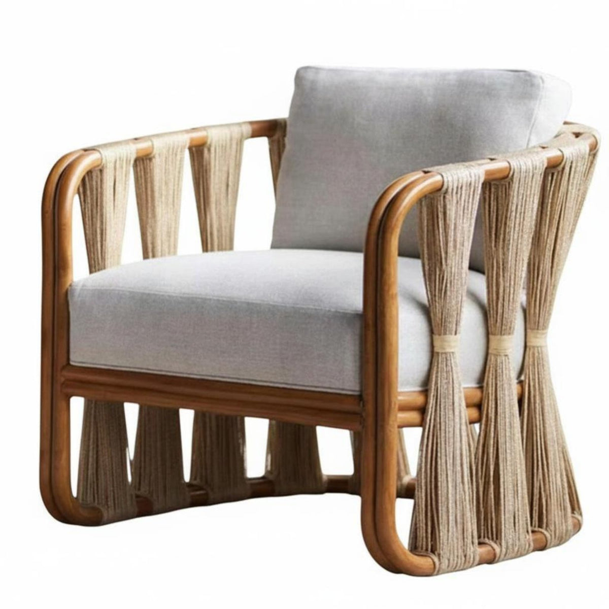 4 Pieces Wicker Design 4-Piece Woven Sofa Collection Weather-Resistant Outdoor Furniture Comfortable Cushions Patio Set Deep Seating for Hotel Managers, Business Owners, Terrace, Balcony, Sunroom, Backyard