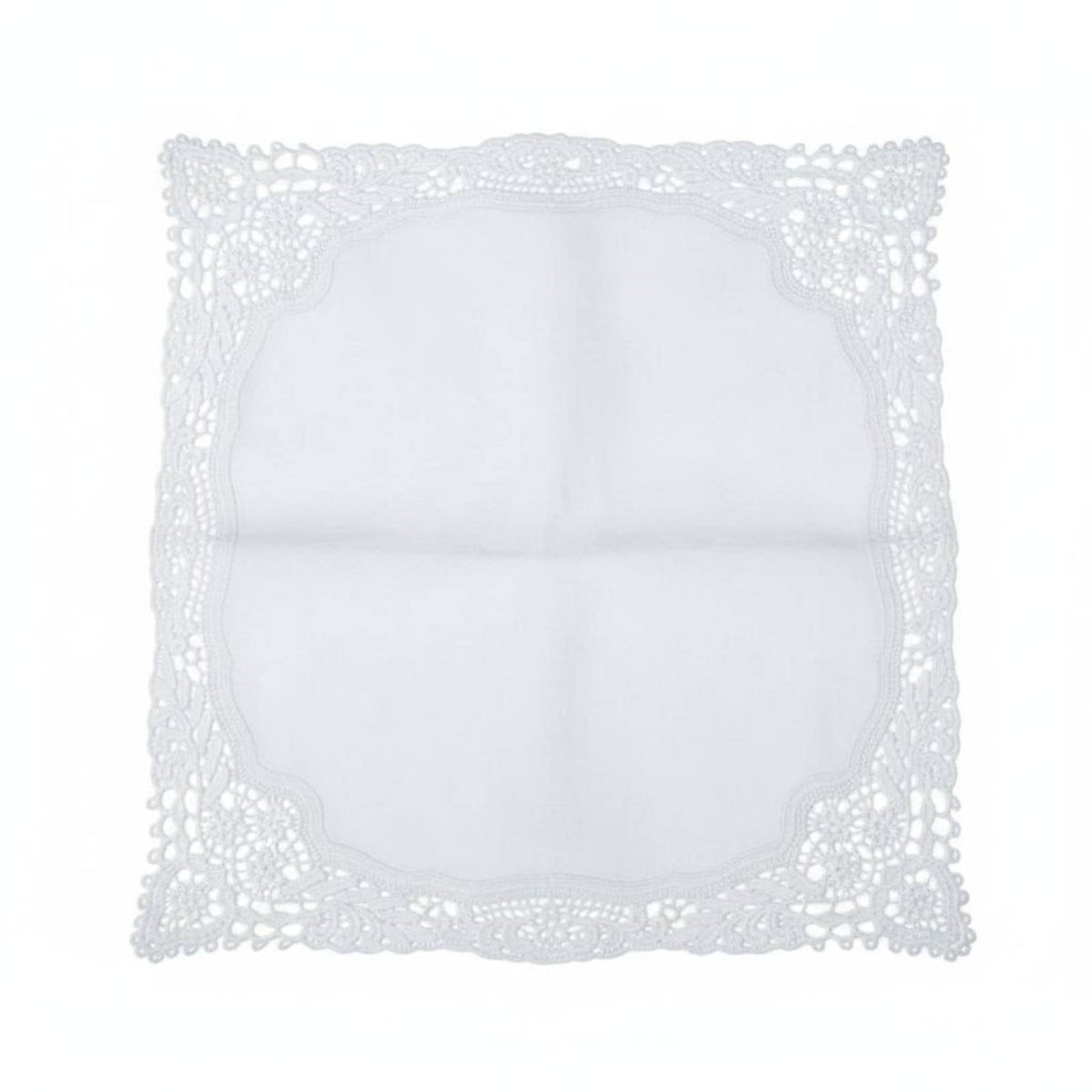 Elegant Embroidered Handkerchief Lightweight Lace Handkerchief Cotton Lace Hanky for Gift, Wedding, Memorial