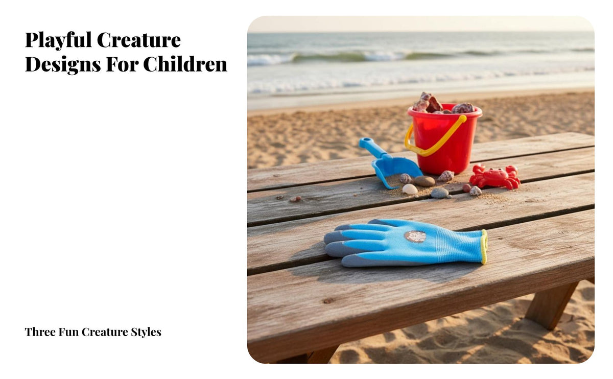 Kids Protective Gloves, Bite-Resistant, Thick Latex, Non-Slip, Heat Resistant, Gardening, Beach