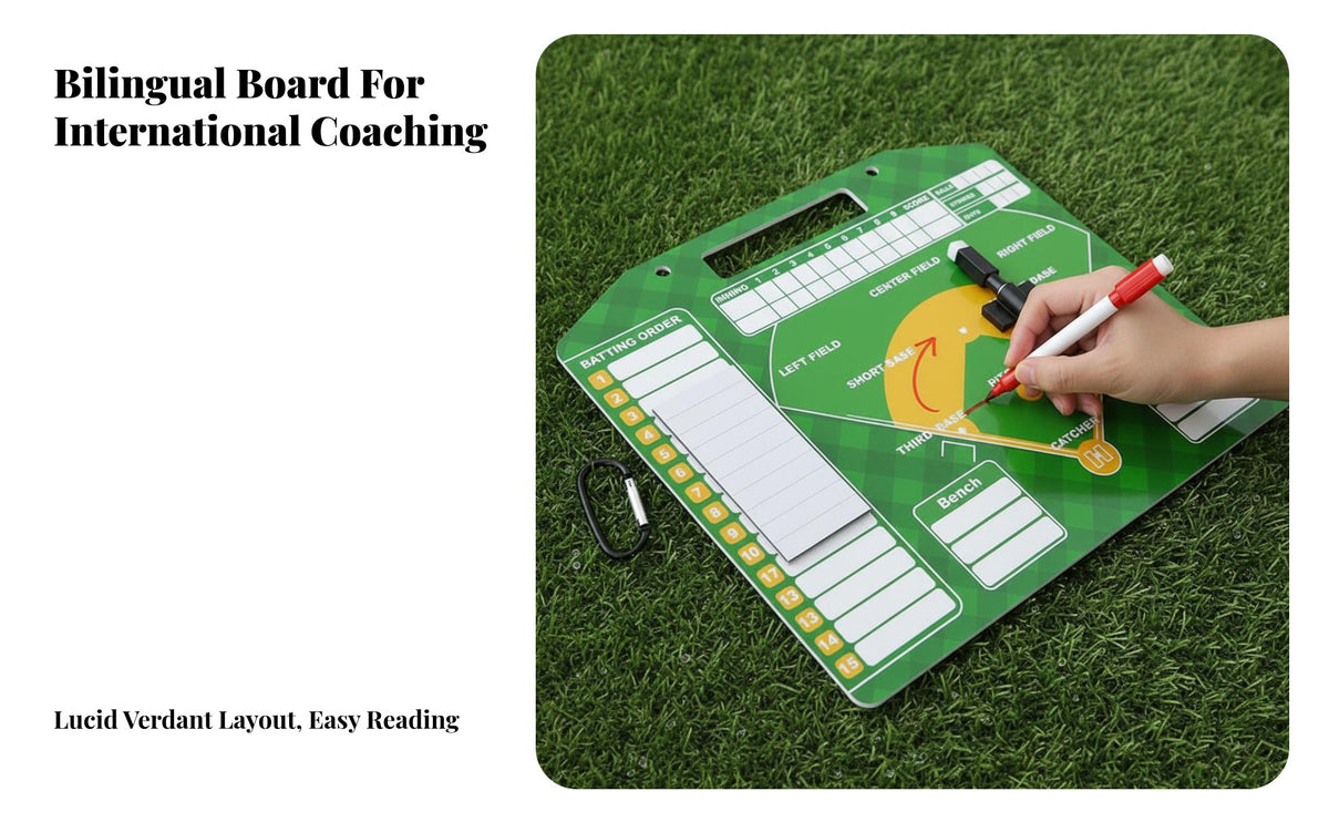 Includes Accessories Baseball Strategy Board Double-Sided Attractive Baseball Coaching Board All-in-Single Set for Team Managers
