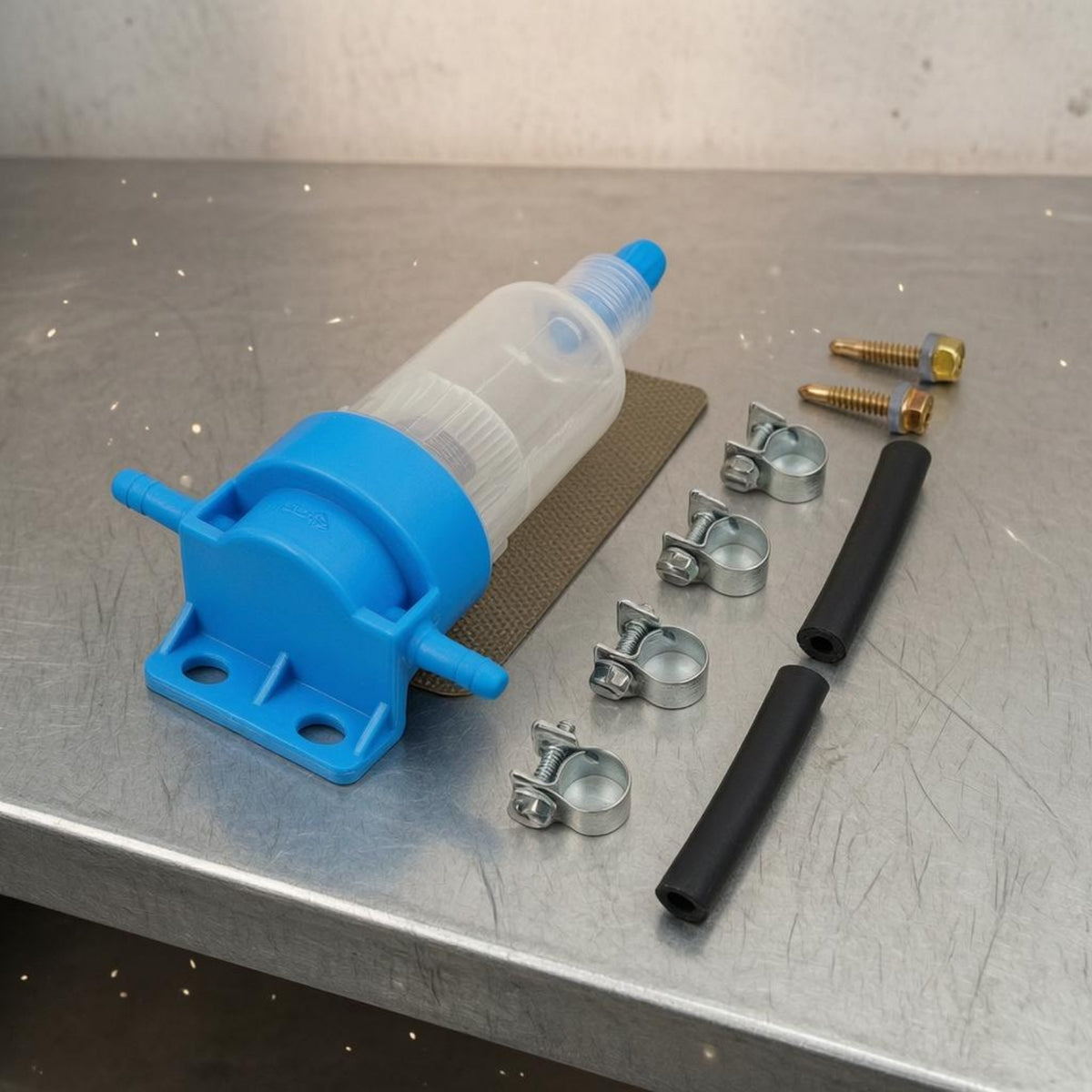 With Hoses Fuel Fuel Water Separator Hose Barb Inline Fuel Filter Fine Filtration Vehicle Part