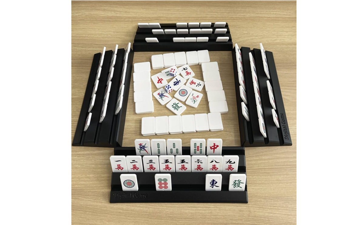 Mahjong Set Portable Travel Mahjong Set Compact Games for Journeyers, Campers, Camping, Picnics