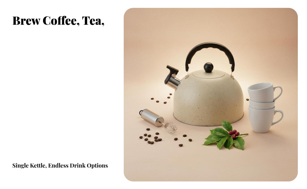 Singing Kettle Loud Whistle Hot Water Boiling Pot All Stovetops Compatible Stainless Steel Tea Pot