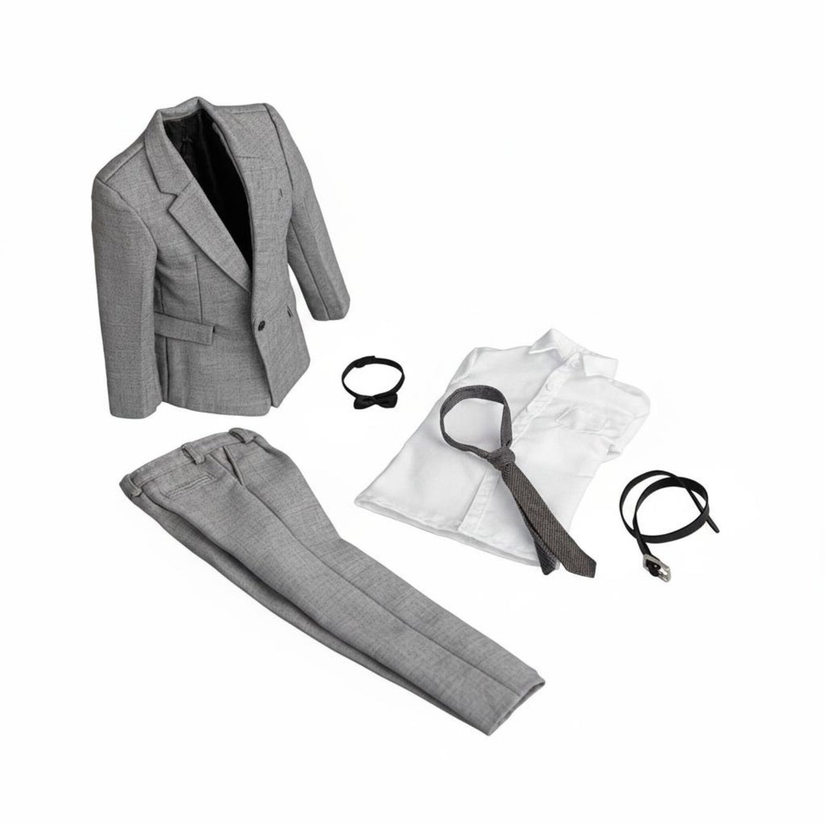 1/6 Scale Suit Set Realistic Detail Male Doll Grey Suit for Collectors, Hobbyists