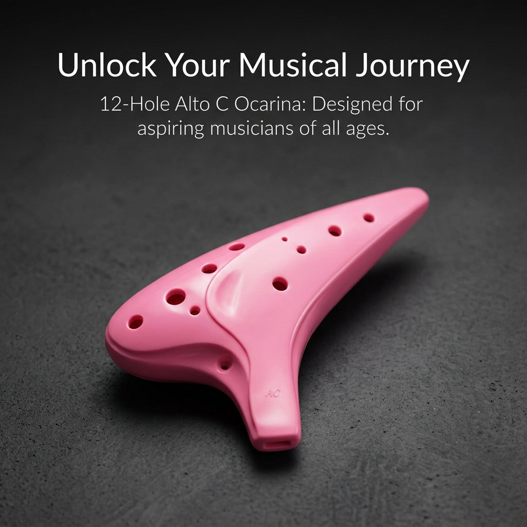 12 Hole Alto Ocarina Resin Drop Resistant, Musical Instrument for Music Lessons, Ergonomic Ocarina Hole Alto, Professionally Tuned Ocarina Gift