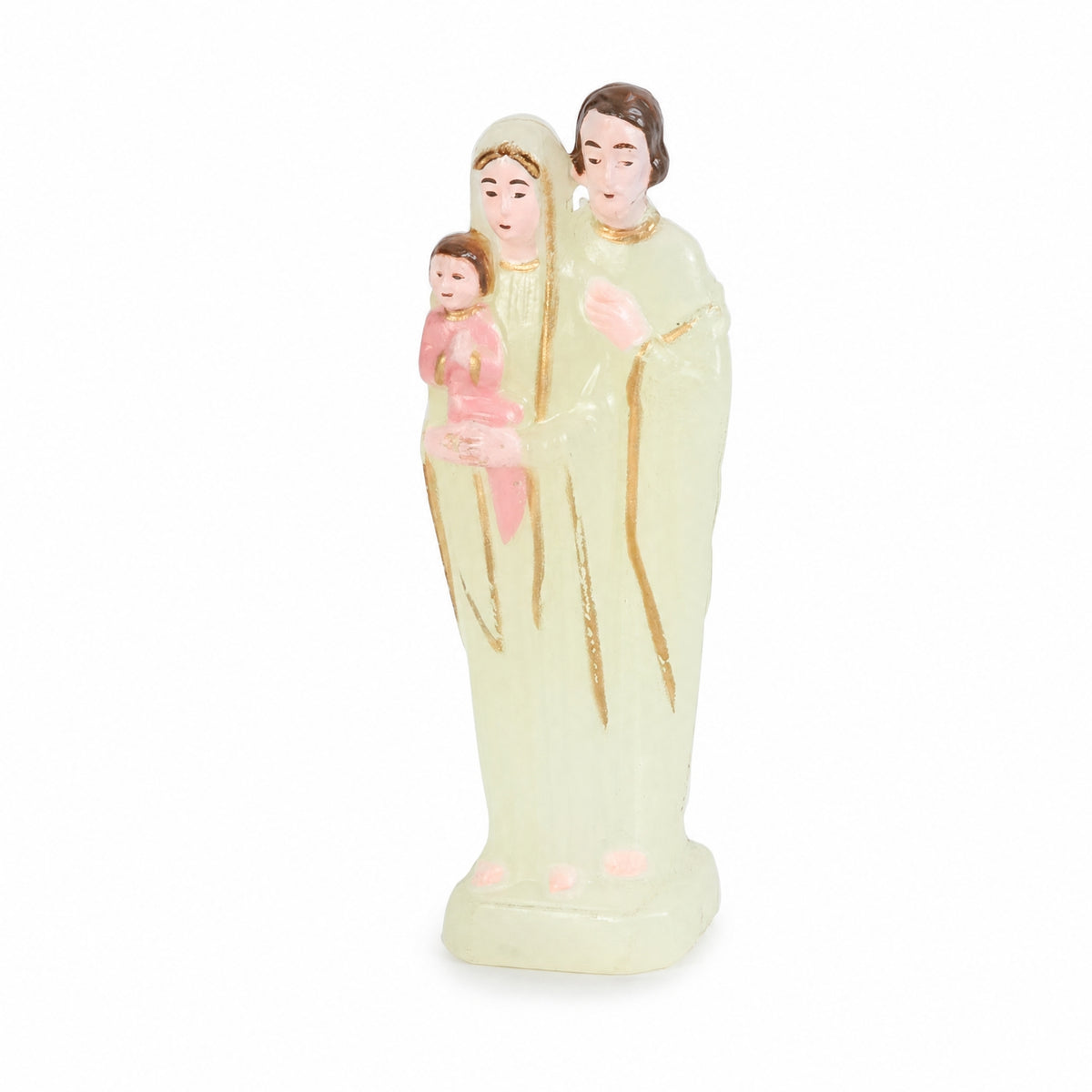 Glow-in-the-Dark Family Statue with Oval Base Luminous Family Figurine Devotional Decorative Statue Easy to Clean for Living Room, Bedside Table