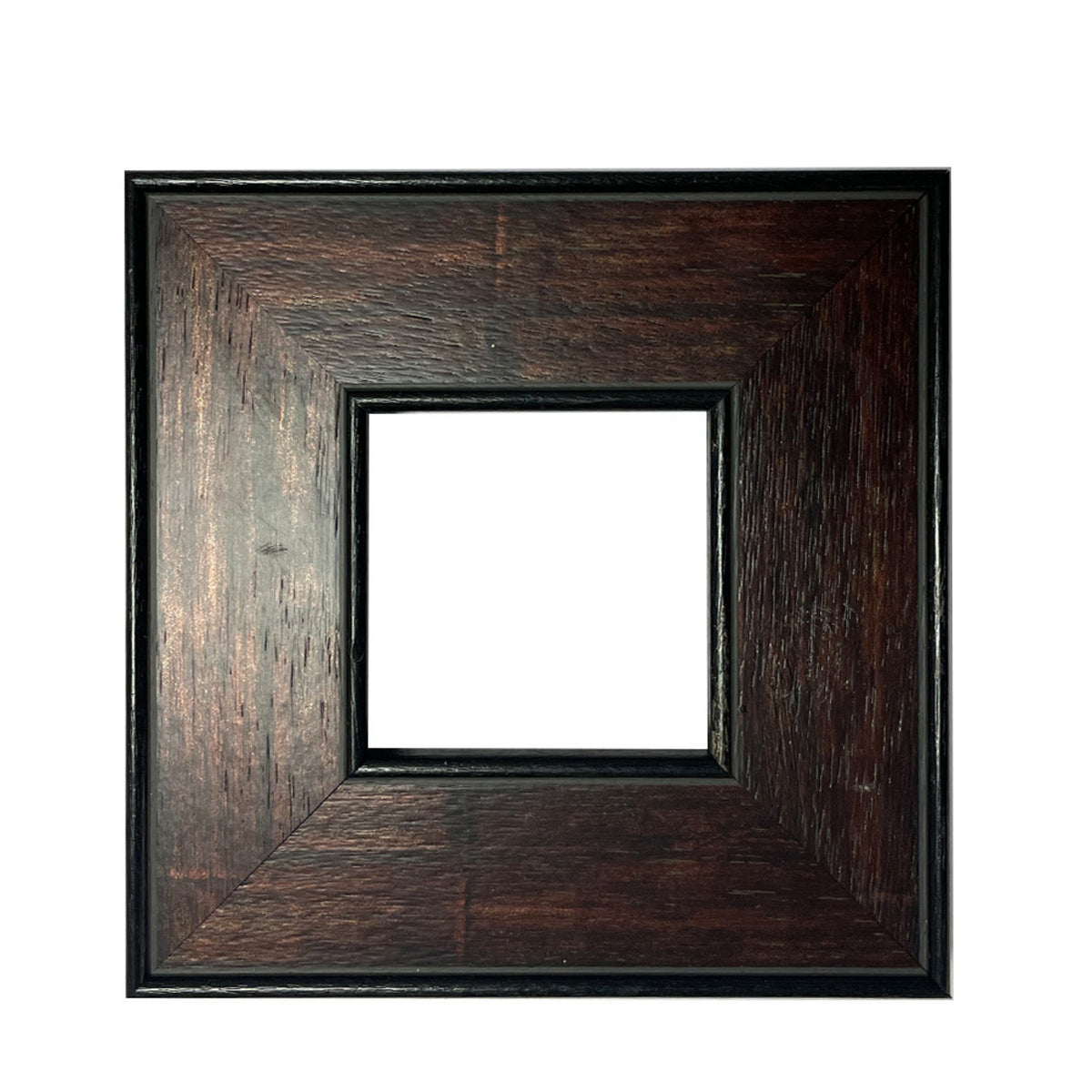 Wooden Picture Frame Rustic-Lumber Frame with Black Border Wall-Mountable for Bedroom, Hallway